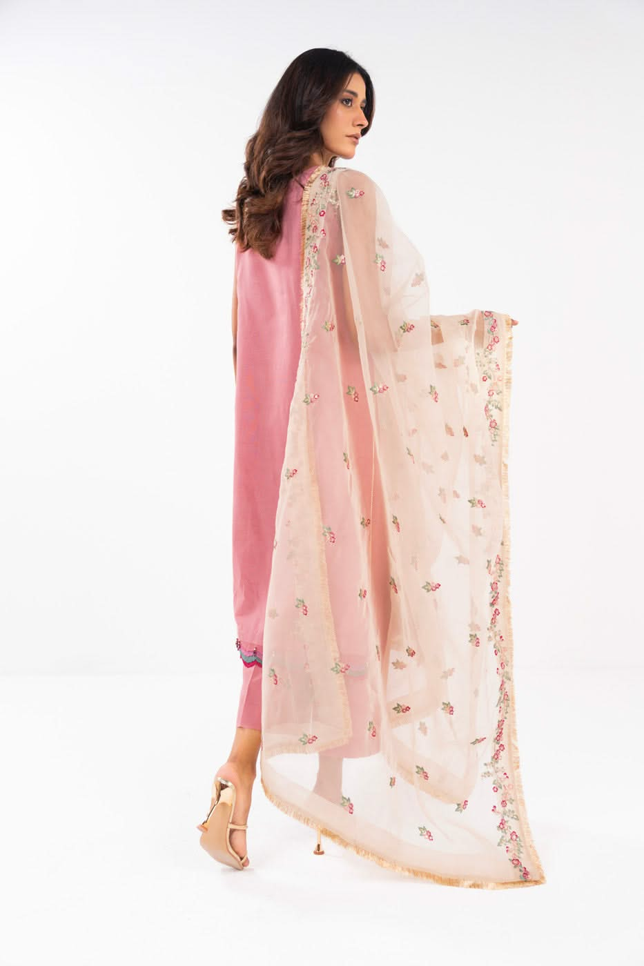 AlKaram | Festive Summer 25 | FC-11E-25-Dusty Pink