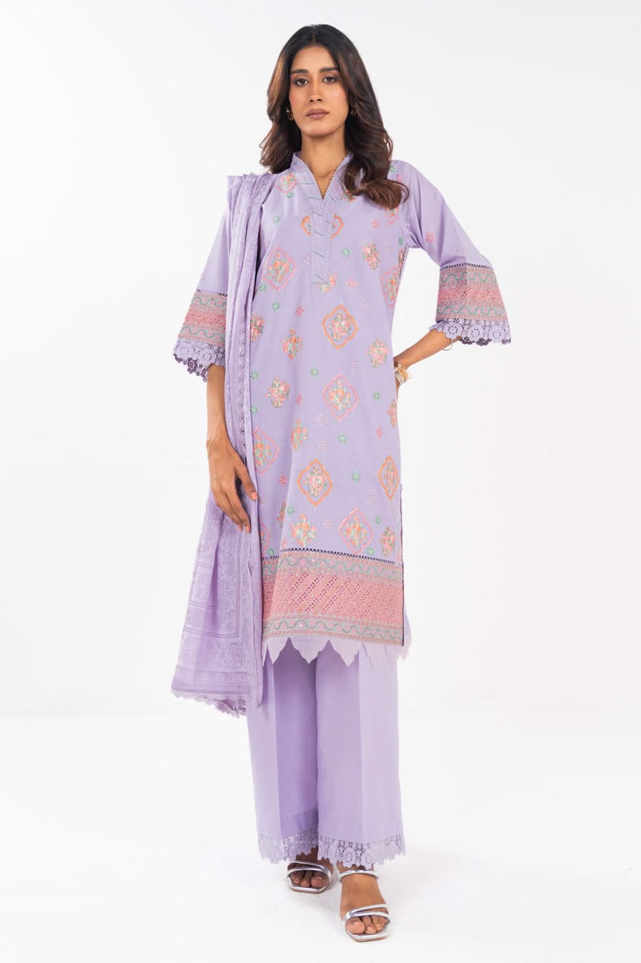 AlKaram | Festive Summer 25 | FC-24J-25-Lavender -  Alkaram Ladies Clothes -  House of Maryam