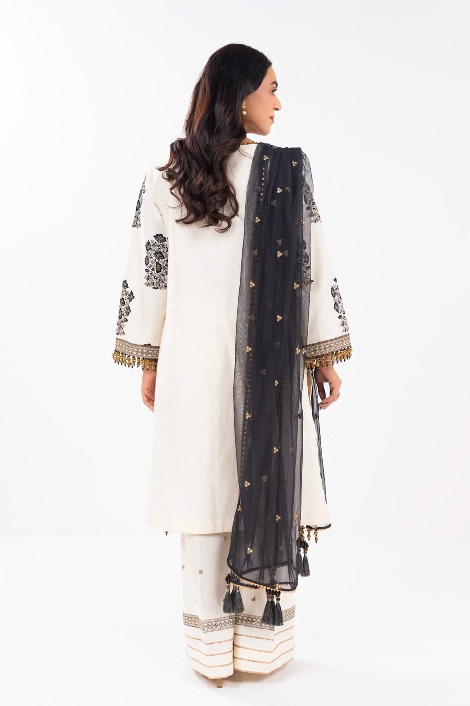 AlKaram | Festive Summer 25 | FC-30M-25-Off White -  Alkaram Ladies Clothes -  House of Maryam