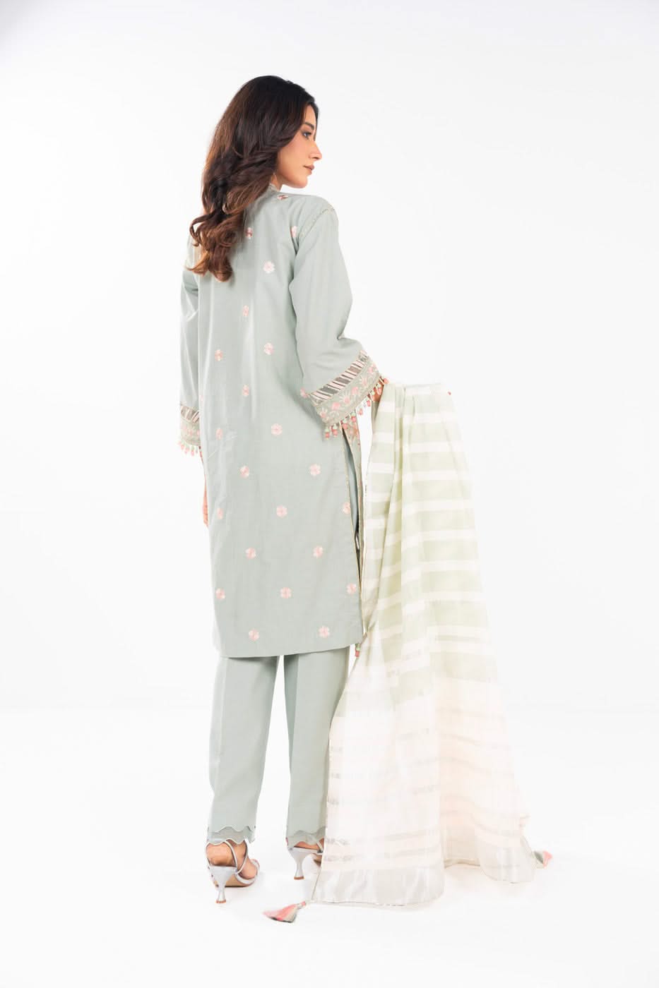 AlKaram | Festive Summer 25 | FC-33N-25-MINT -  Alkaram Ladies Clothes -  House of Maryam