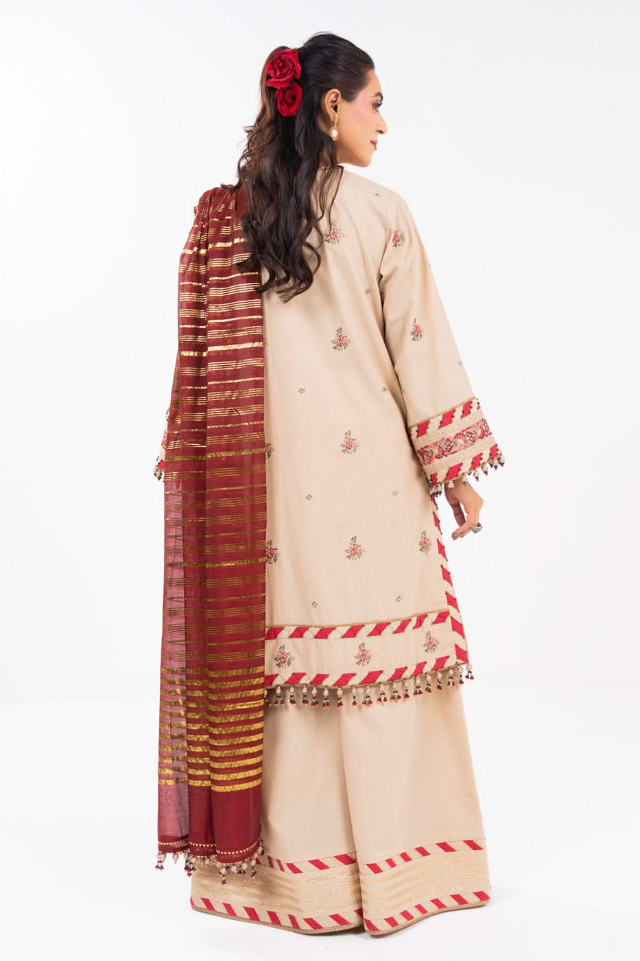 AlKaram | Festive Summer 25 | FC-35N-25-Beige -  Alkaram Ladies Clothes -  House of Maryam