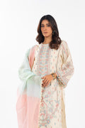 AlKaram | Festive Summer 25 | FC-3A-25-Cream -  Alkaram Ladies Clothes -  House of Maryam