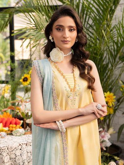 Izel | Meadow Muse Embroidered Lawn 25 | FLEURIS -  Izel Ladies Clothes - Original Designer Dress - House of Maryam