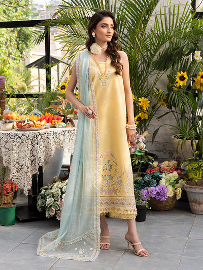 Izel | Meadow Muse Embroidered Lawn 25 | FLEURIS -  Izel Ladies Clothes - Original Designer Dress - House of Maryam