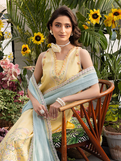 Izel | Meadow Muse Embroidered Lawn 25 | FLEURIS -  Izel Ladies Clothes - Original Designer Dress - House of Maryam