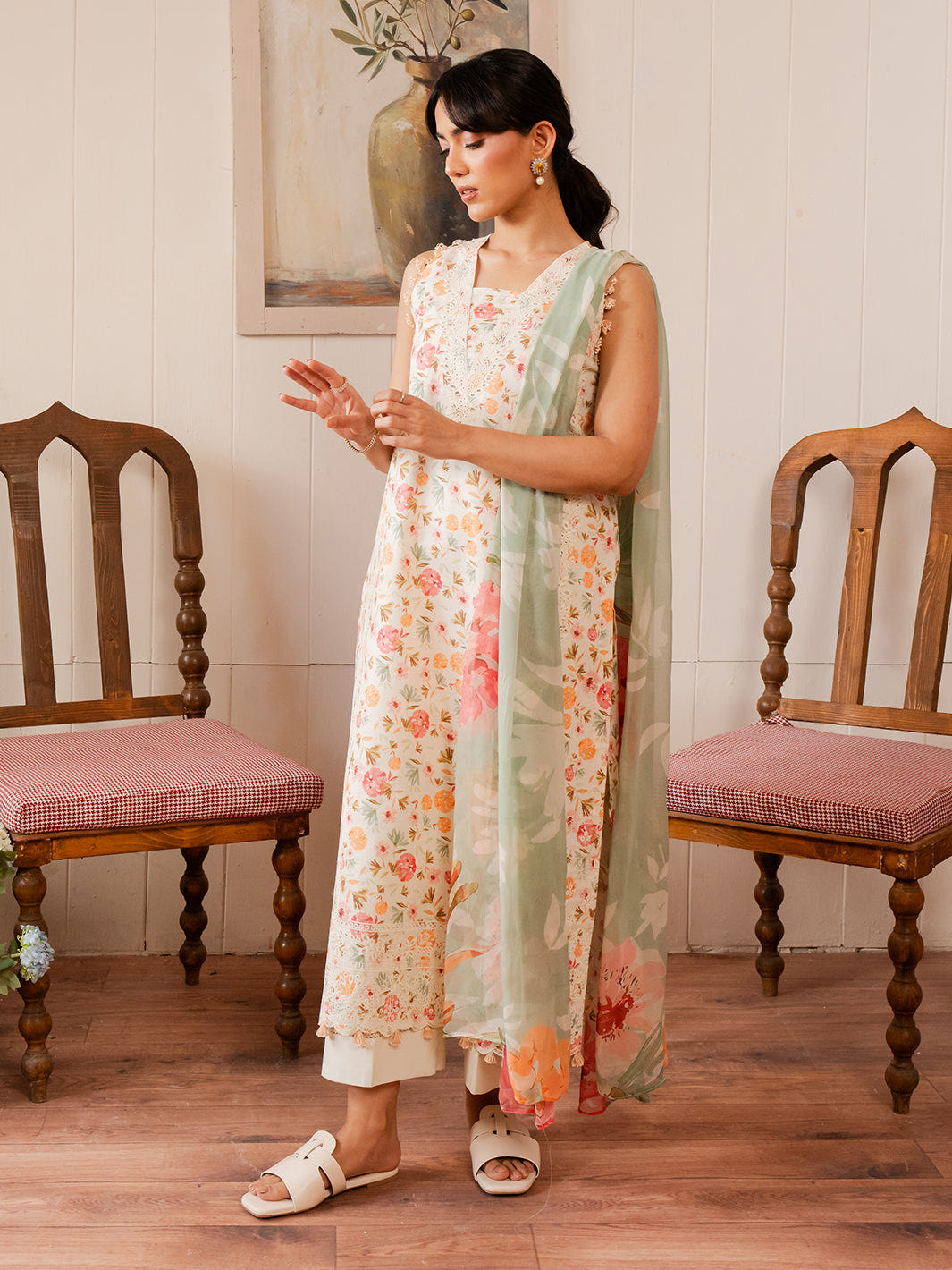 Izel | Oh Spring Lawn 25 | FLORA (B) -  Izel Ladies Clothes - Original Designer Dress - House of Maryam
