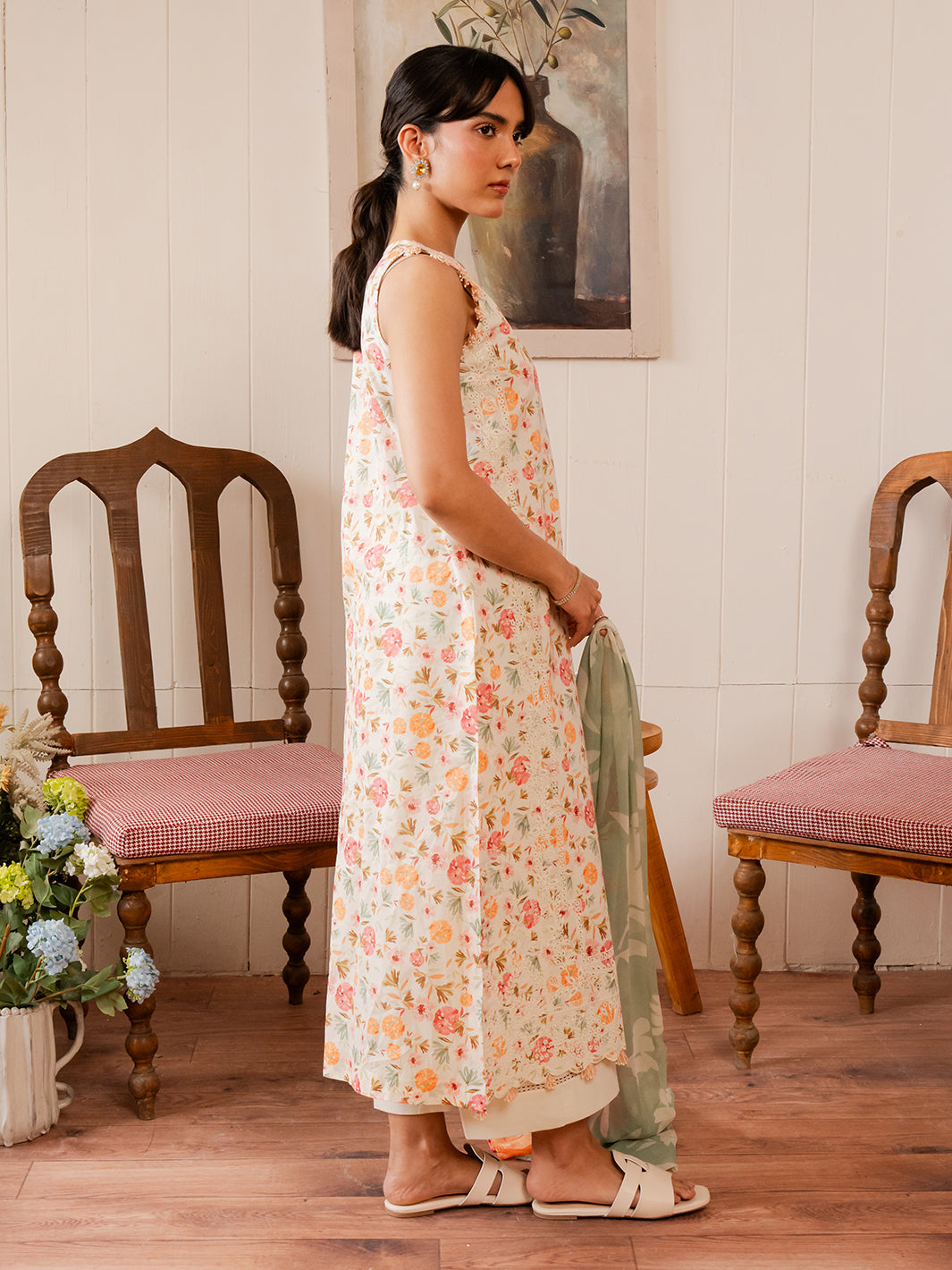 Izel | Oh Spring Lawn 25 | FLORA (B) -  Izel Ladies Clothes - Original Designer Dress - House of Maryam