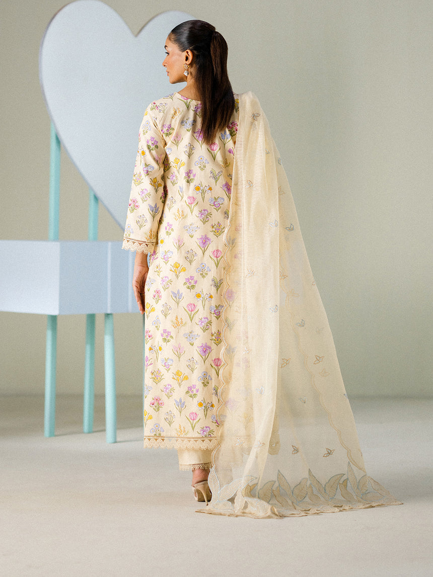 Faiza Faisal | FNF Printed Lawn | BUTTERCUP BLOOM, image 2