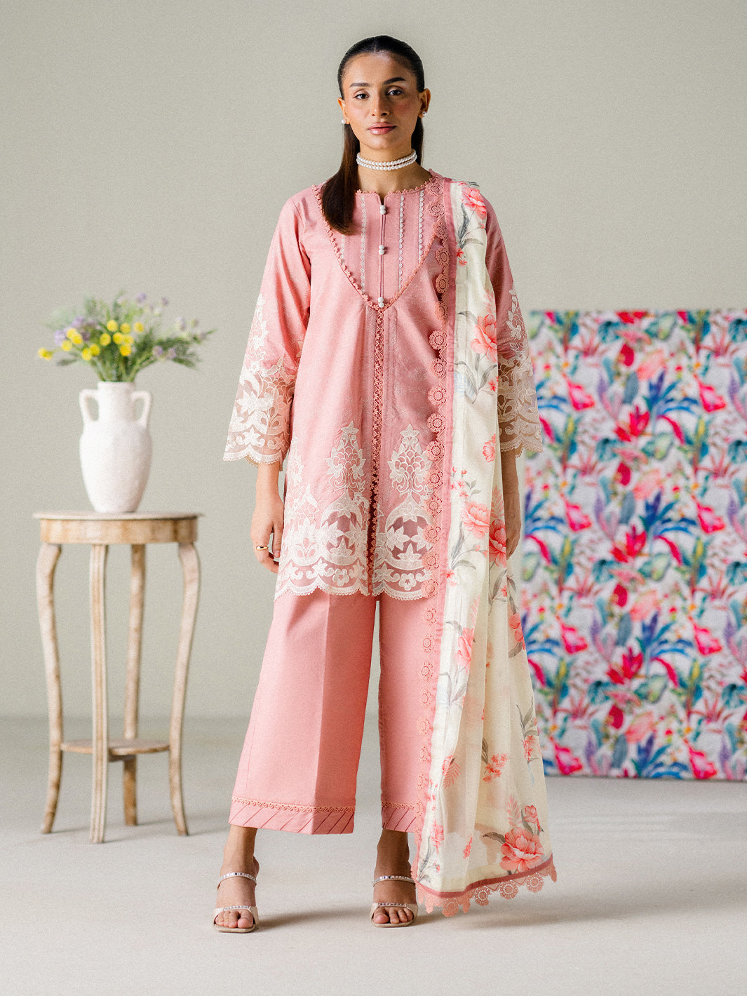 Faiza Faisal | FNF Printed Lawn | BLUSH HORIZON, image 2