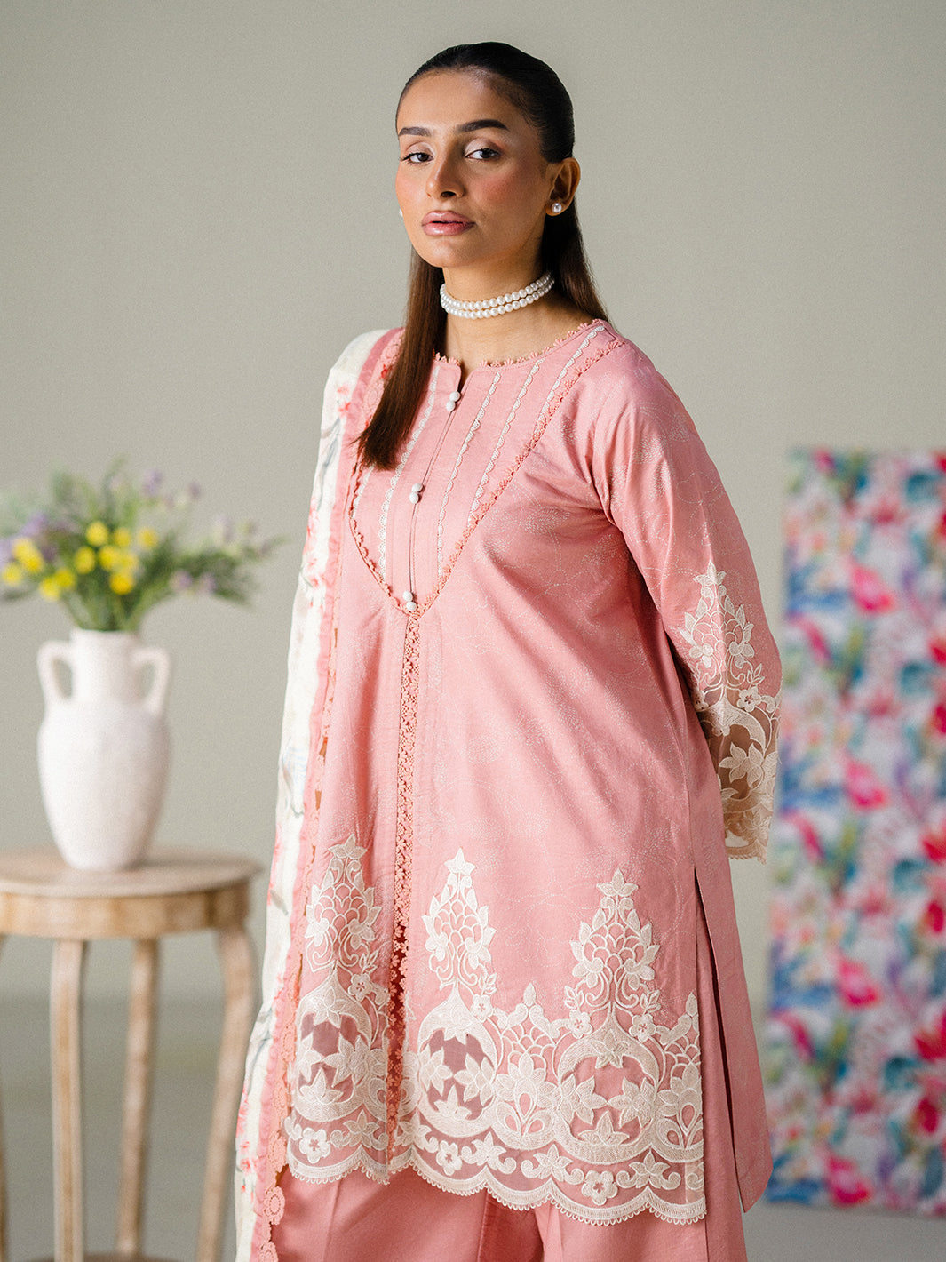 Faiza Faisal | FNF Printed Lawn | BLUSH HORIZON, image 5