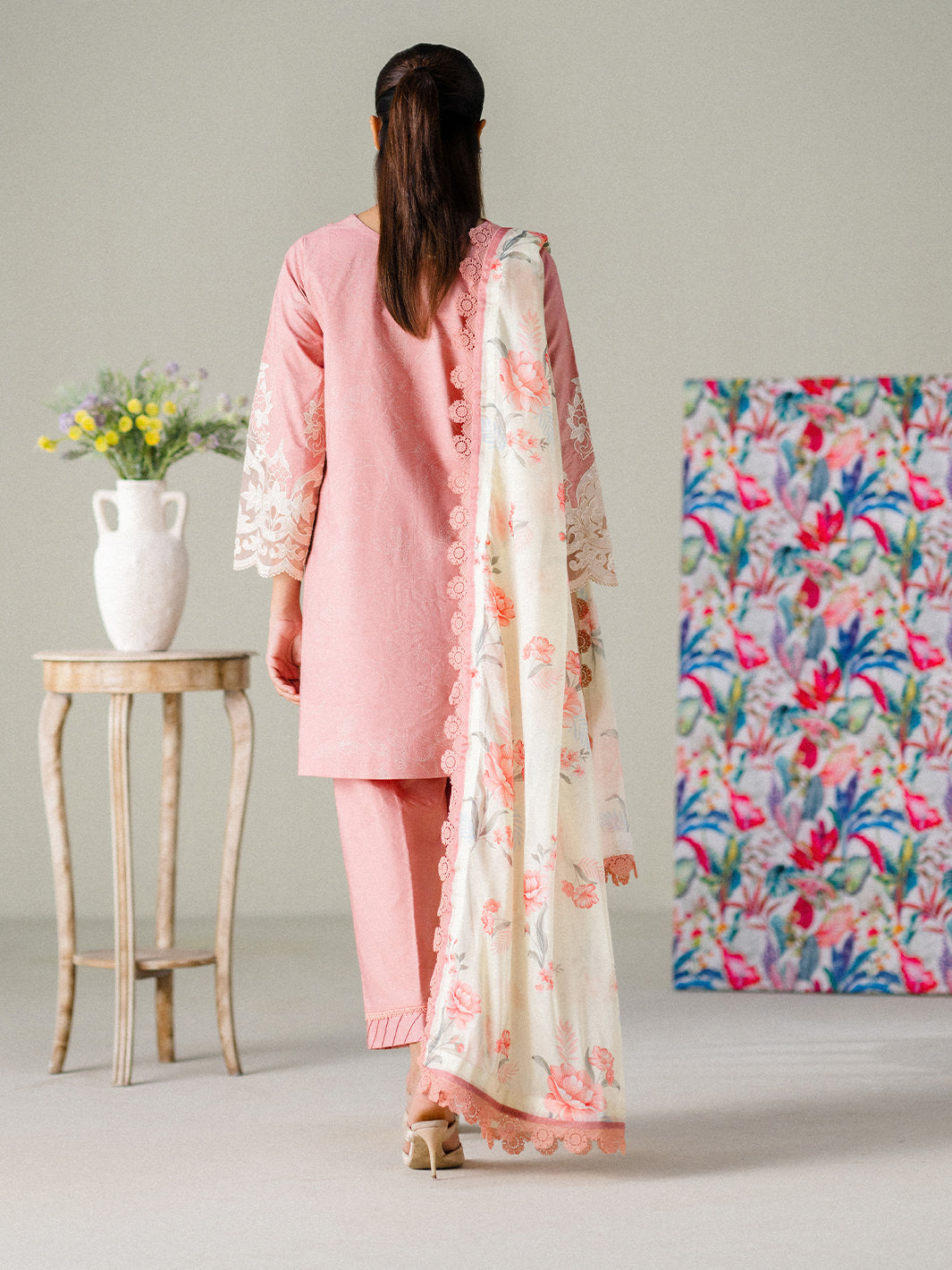 Faiza Faisal | FNF Printed Lawn | BLUSH HORIZON, image 4