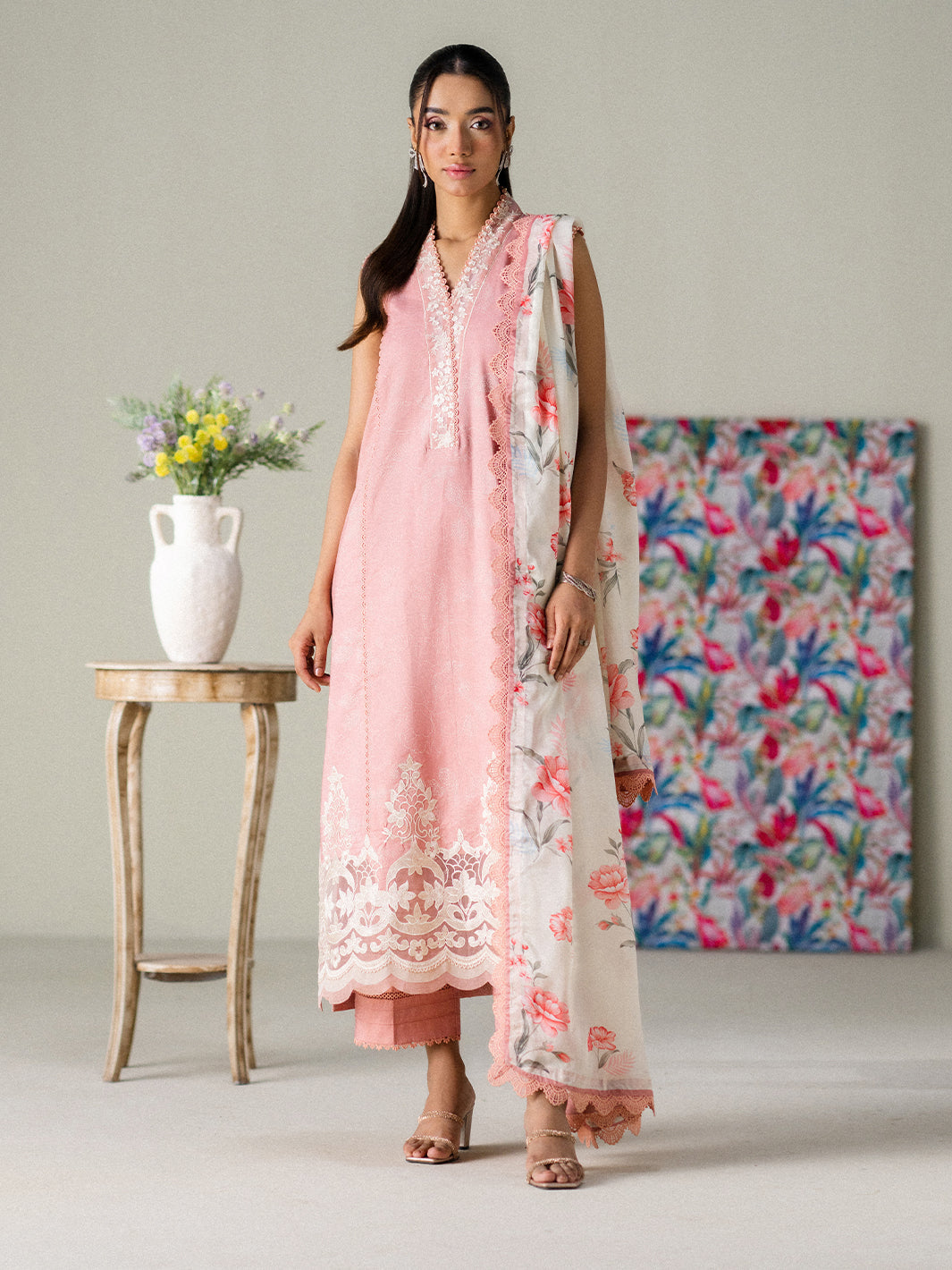 Faiza Faisal | FNF Printed Lawn | BLUSH HORIZON, image 3