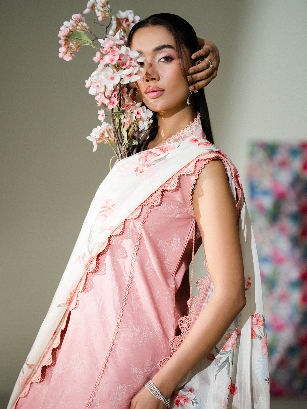 Faiza Faisal | FNF Printed Lawn | BLUSH HORIZON, image 7