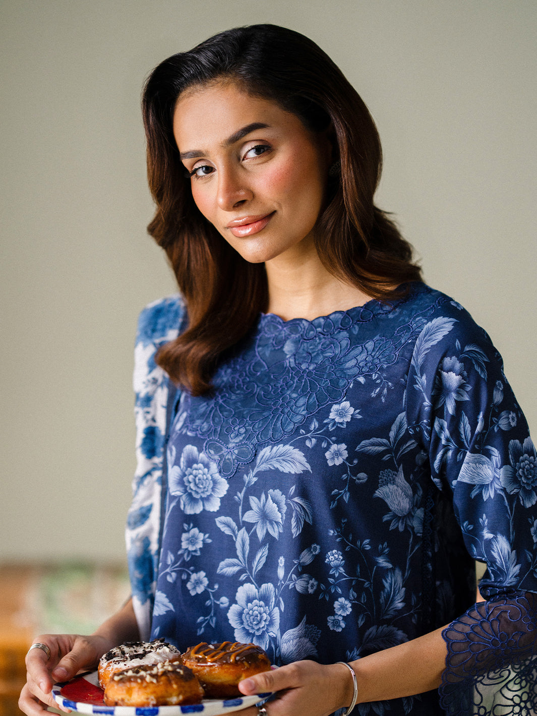 Faiza Faisal | FNF Printed Lawn | MIDNIGHT MEADOW, image 7