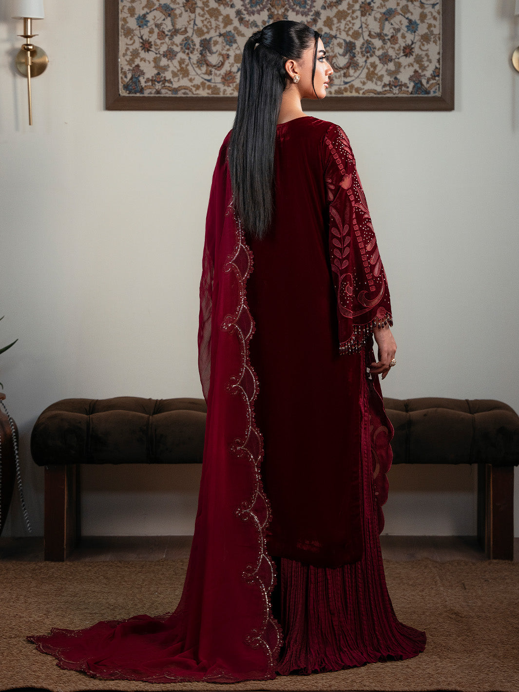 Faiza Faisal | Solene Luxury Velvets | ROUGE, image 2