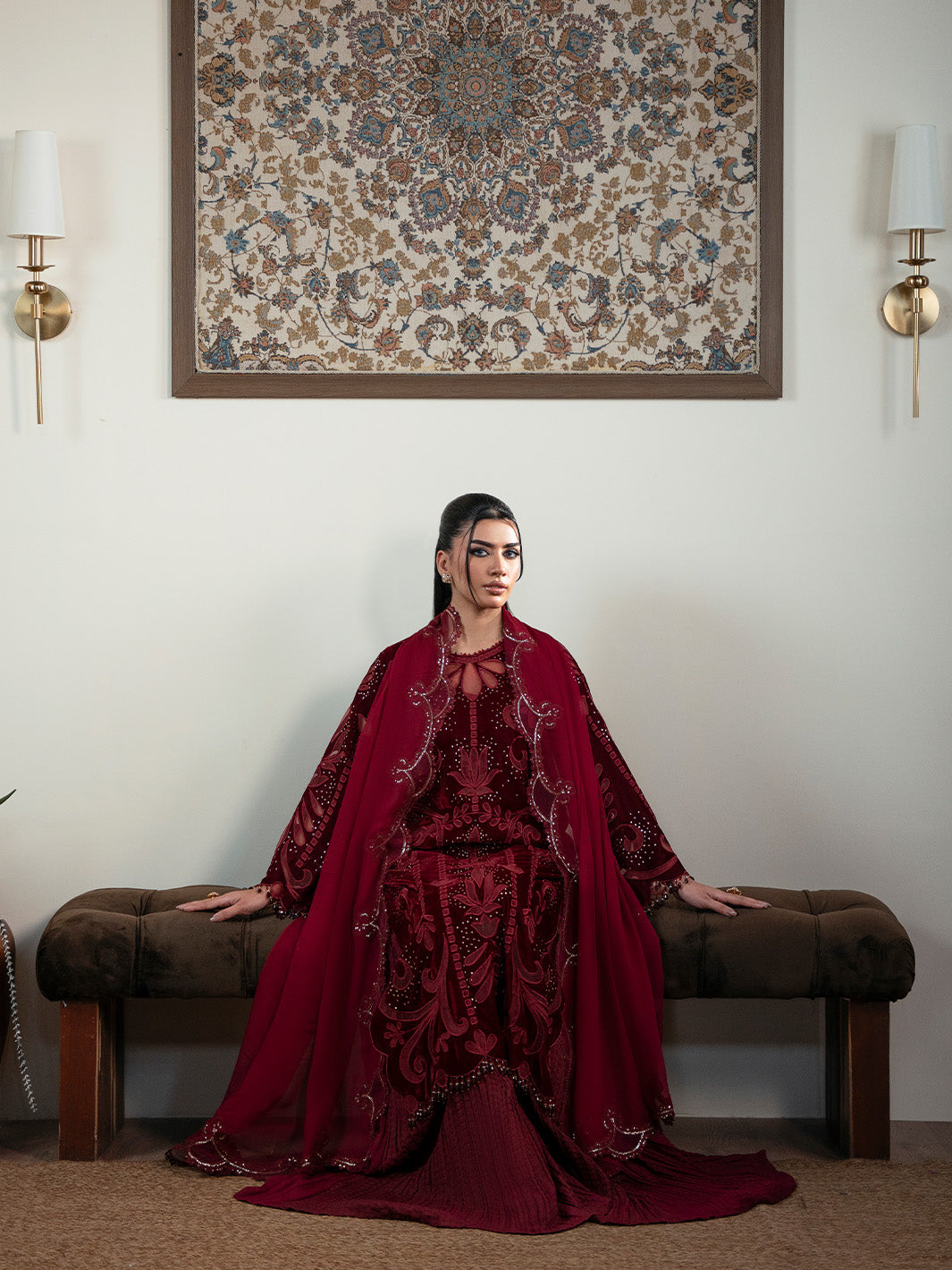 Faiza Faisal | Solene Luxury Velvets | ROUGE, image 6