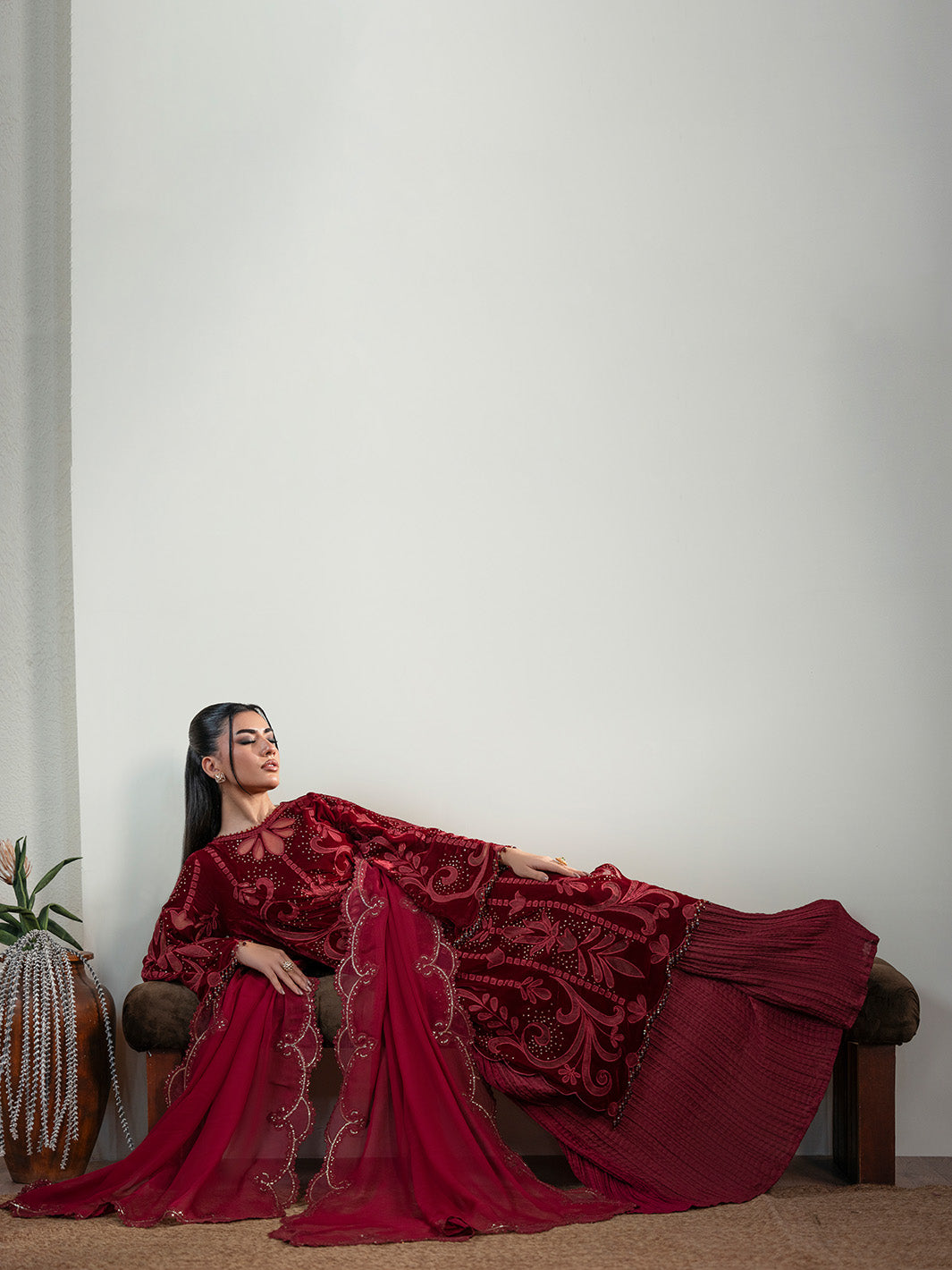 Faiza Faisal | Solene Luxury Velvets | ROUGE, image 7