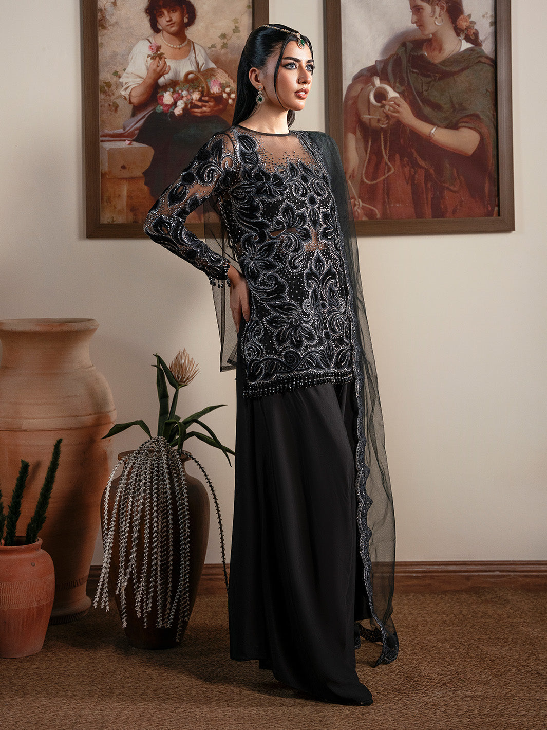 Faiza Faisal | Solene Luxury Velvets | NOIR, image 2