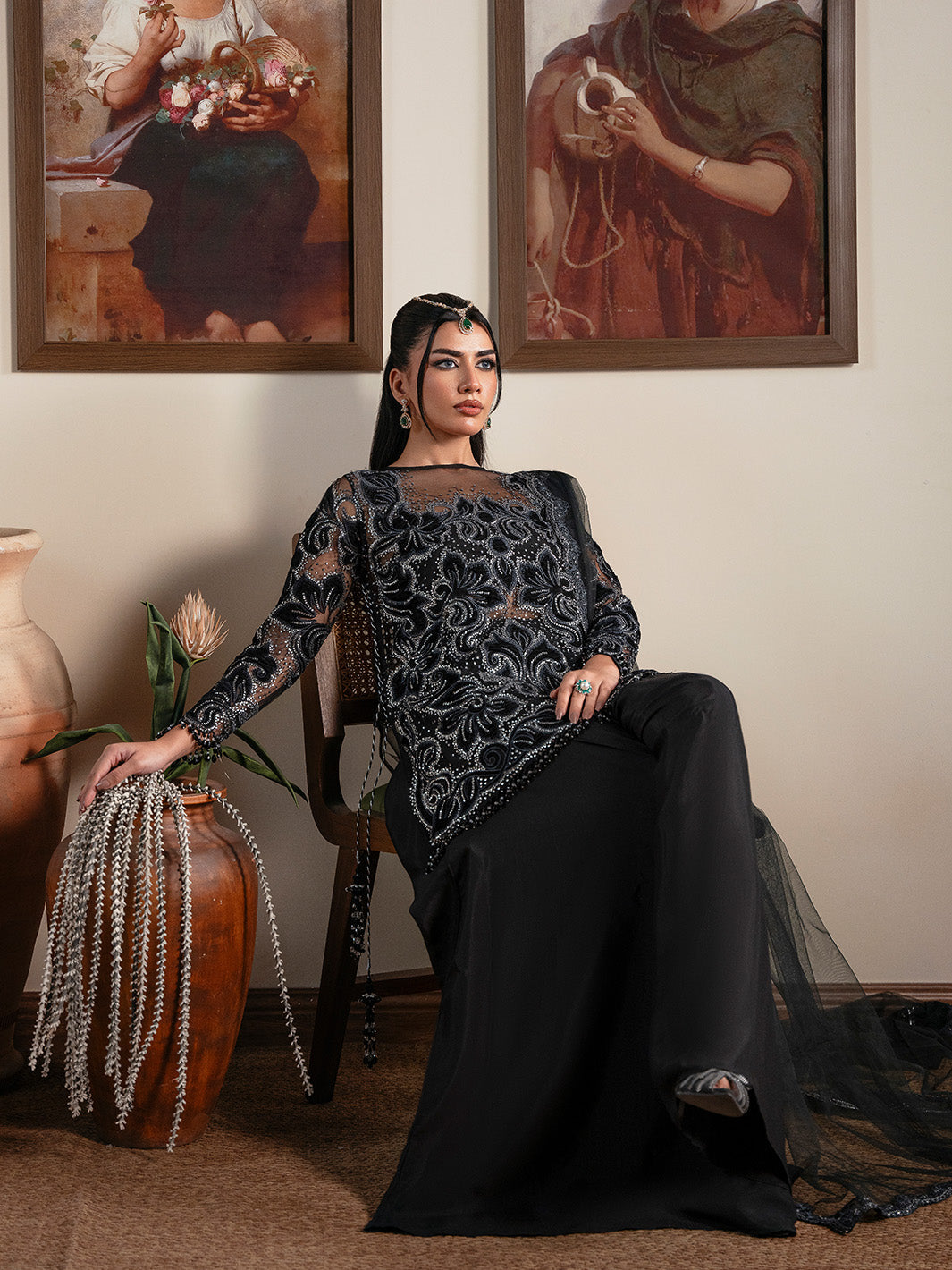 Faiza Faisal | Solene Luxury Velvets | NOIR, image 8