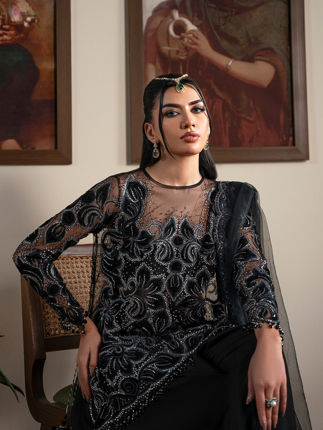 Faiza Faisal | Solene Luxury Velvets | NOIR, image 6