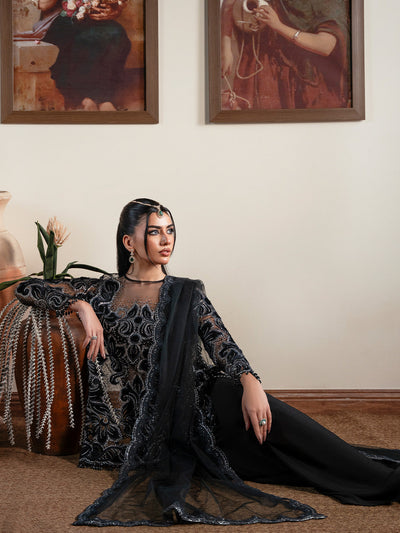 Faiza Faisal | Solene Luxury Velvets | NOIR