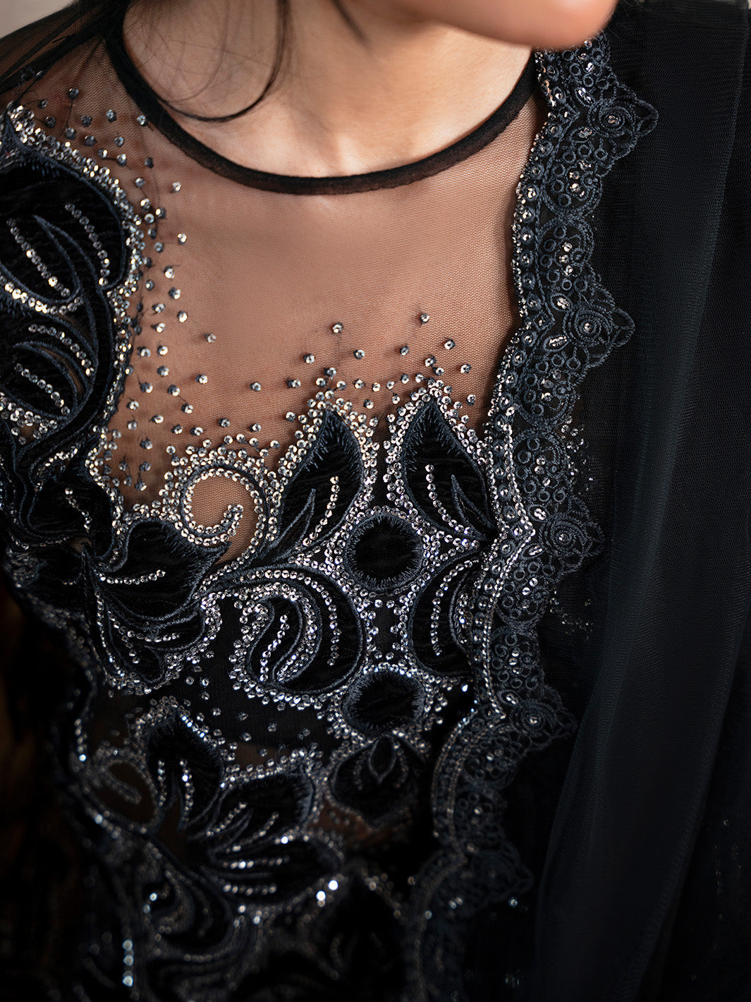 Faiza Faisal | Solene Luxury Velvets | NOIR, image 5