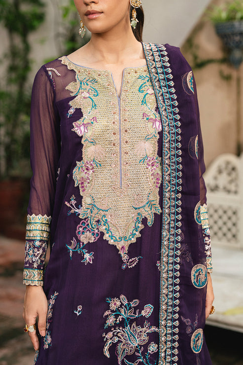 Maryum N Maria | Gulnaar Formals | 3 Piece Embroidered Chiffon POLINA - FSU5650, image 3