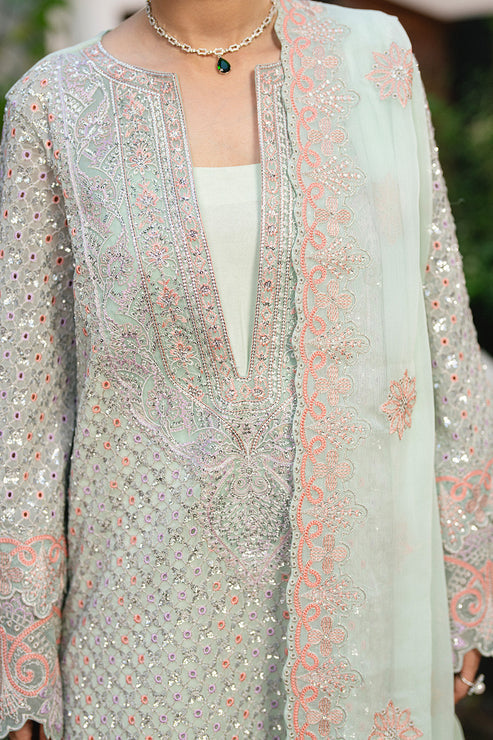 Maryum N Maria | Gulnaar Formals | 3 Piece Embroidered Chiffon TATIANA - FSU5652-3