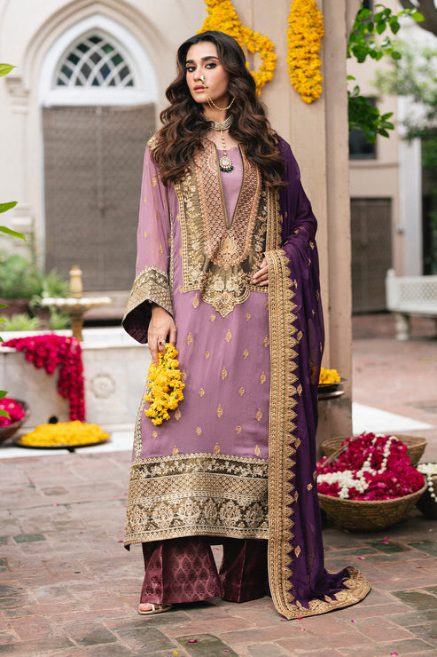 Maryum N Maria | Gulnaar Formals | 3 Piece Embroidered Chiffon KAMILLA - FSU5654