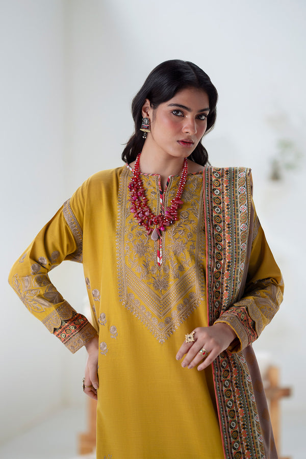 Maryum N Maria | Noore Winters 25 | 3 Piece Embroidered Khaddar APANA - FSU5671 -  Maryum N Maria Ladies Clothes - Original Designer Dress - House of Maryam