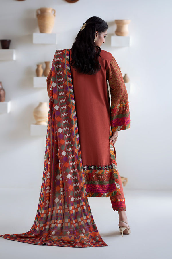 Maryum N Maria | Noore Winters 25 | 3 Piece Embroidered Khaddar BADRAI - FSU5673 -  Maryum N Maria Ladies Clothes - Original Designer Dress - House of Maryam