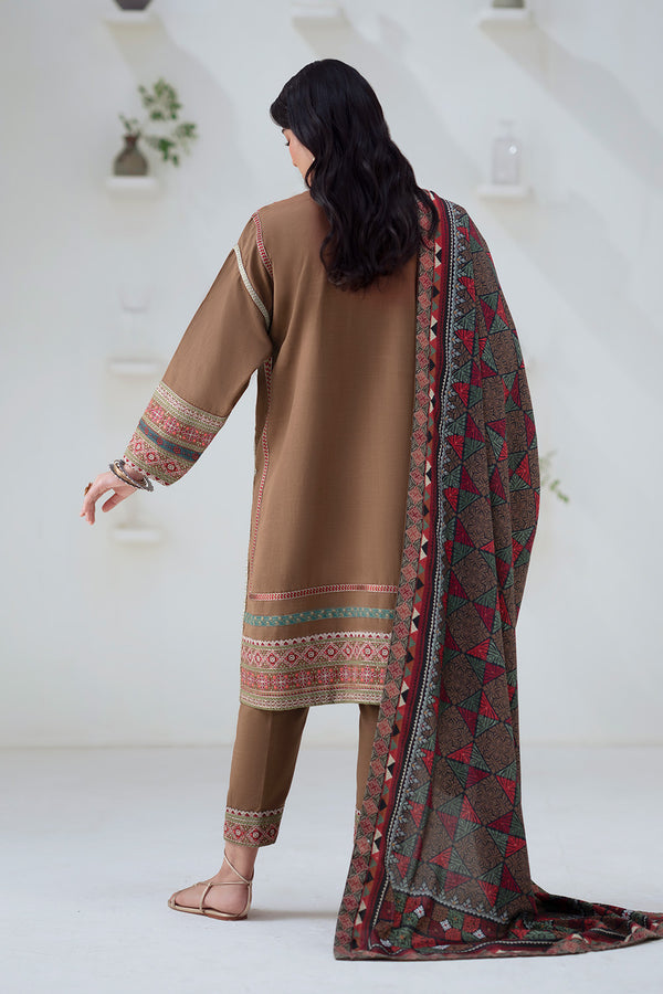 Maryum N Maria | Noore Winters 25 | 3 Piece Embroidered Khaddar GHUNCHA - FSU5674 -  Maryum N Maria Ladies Clothes - Original Designer Dress - House of Maryam
