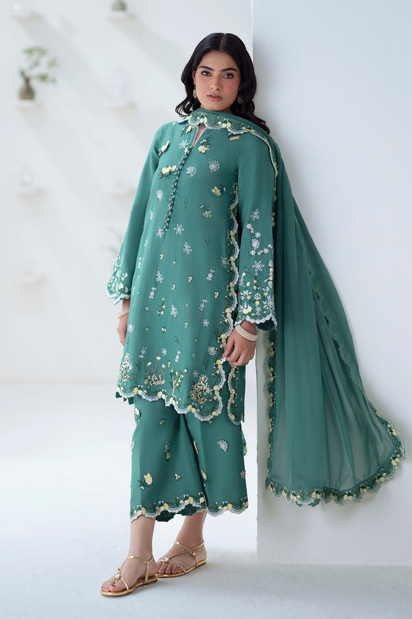 Maryum N Maria | Noore Winters 25 | 3 Piece Embroidered Khaddar TABANA - FSU5676 -  Maryum N Maria Ladies Clothes - Original Designer Dress - House of Maryam