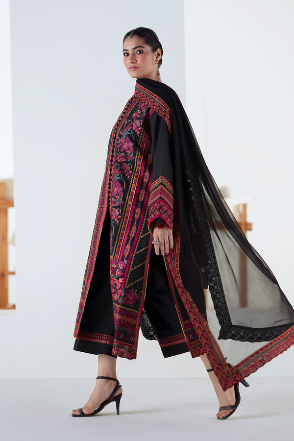 Maryum N Maria | Noore Winters 25 | 3 Piece Embroidered Khaddar PANRA - FSU5677 -  Maryum N Maria Ladies Clothes - Original Designer Dress - House of Maryam