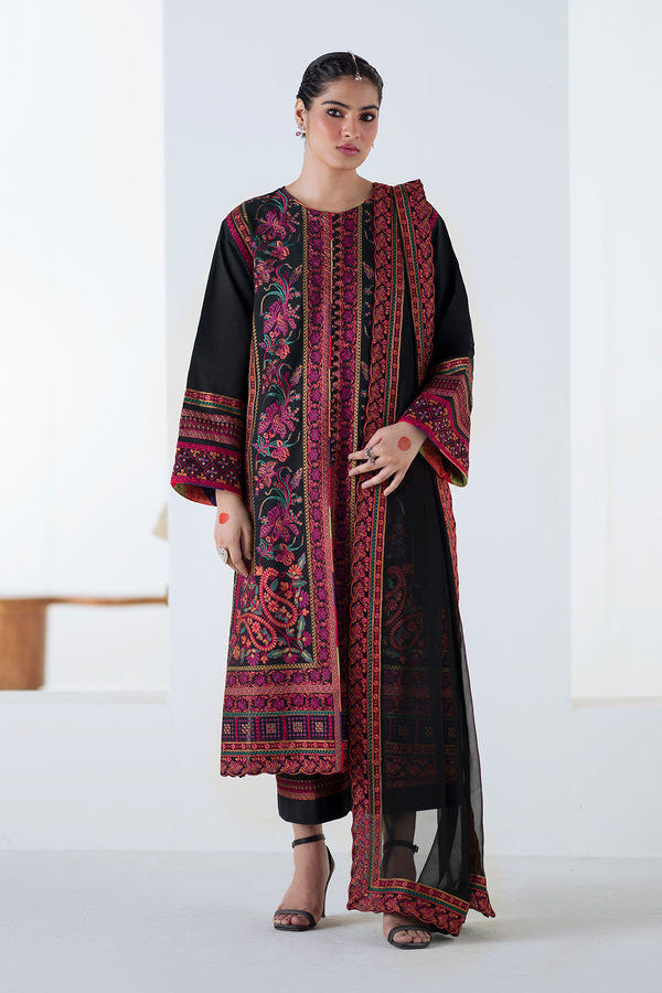 Maryum N Maria | Noore Winters 25 | 3 Piece Embroidered Khaddar PANRA - FSU5677 -  Maryum N Maria Ladies Clothes - Original Designer Dress - House of Maryam