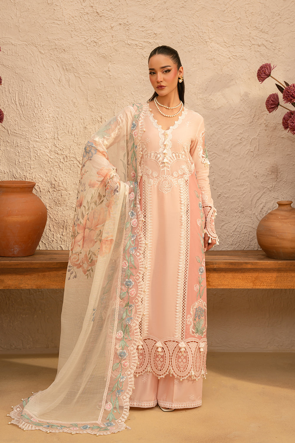 Saira Rizwan | Luxury Lawn 25 | FREYA-SRL25-09 -  Saira Rizwan Ladies Clothes - Original Designer Dress - House of Maryam