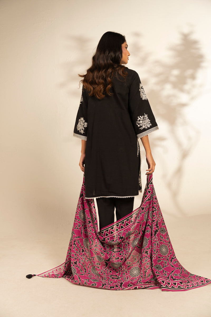 Al Karam  Winter 25  FW-101-25-1-Black -  Al Karam Ladies Clothes - Original Designer Dress - House of Maryam