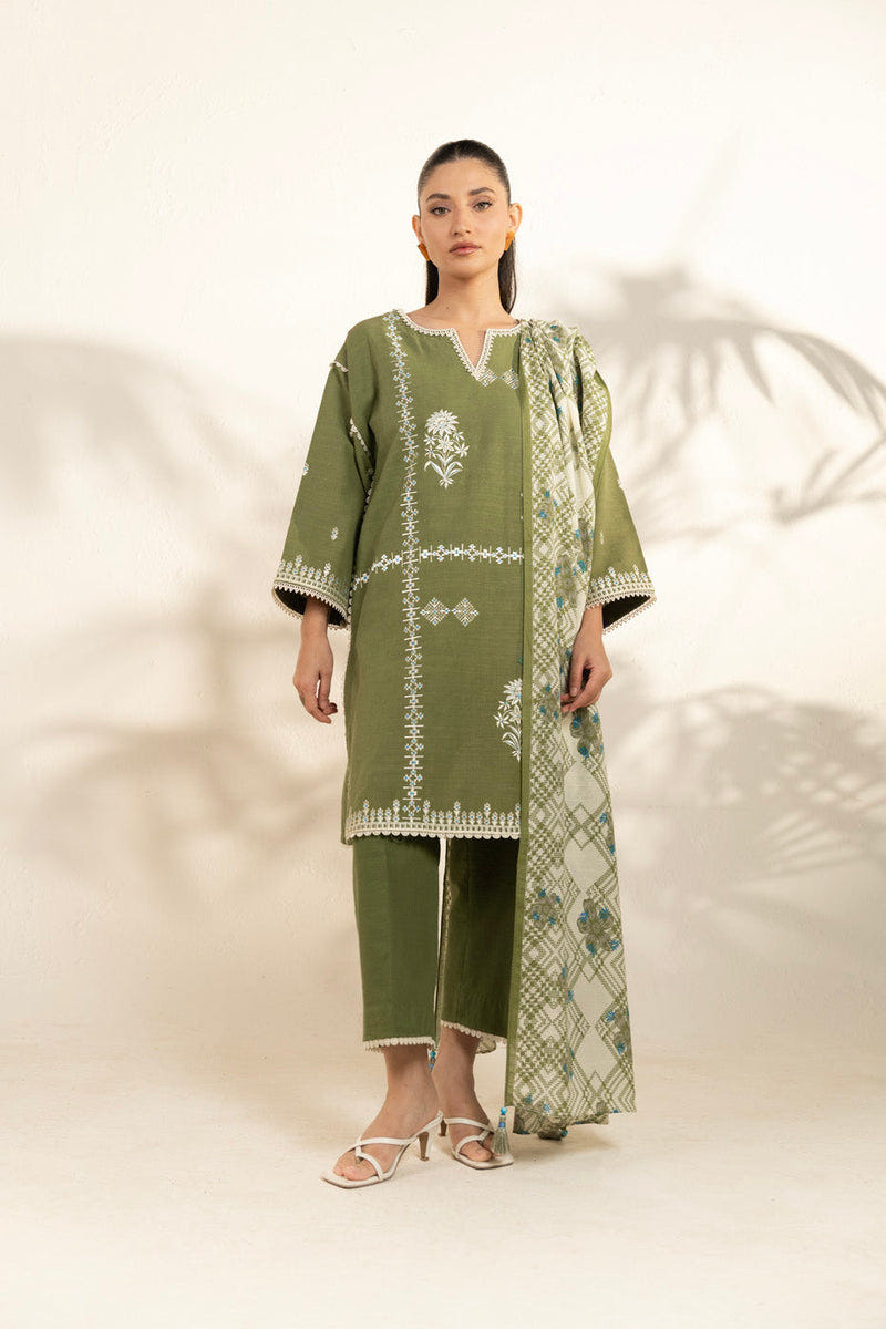 Al Karam | Winter 25 |  FW-103-25-1-Green -  Al Karam Ladies Clothes - Original Designer Dress - House of Maryam