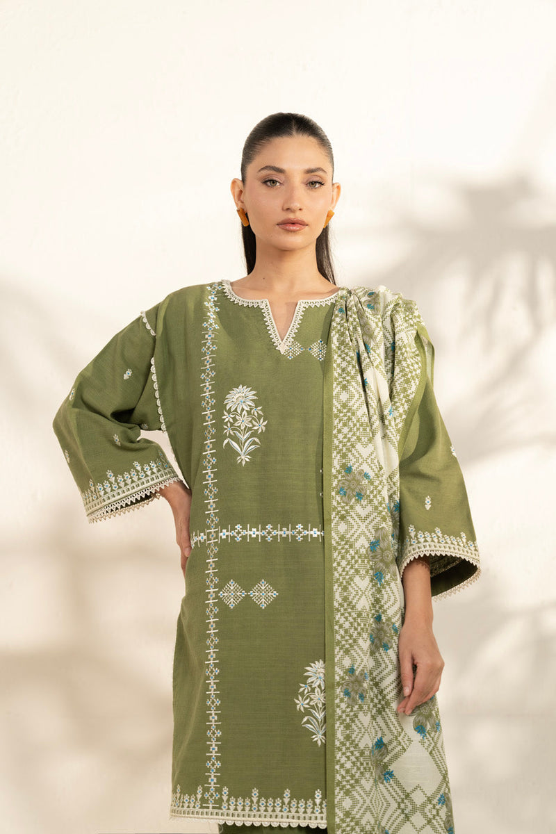 Al Karam | Winter 25 |  FW-103-25-1-Green -  Al Karam Ladies Clothes - Original Designer Dress - House of Maryam