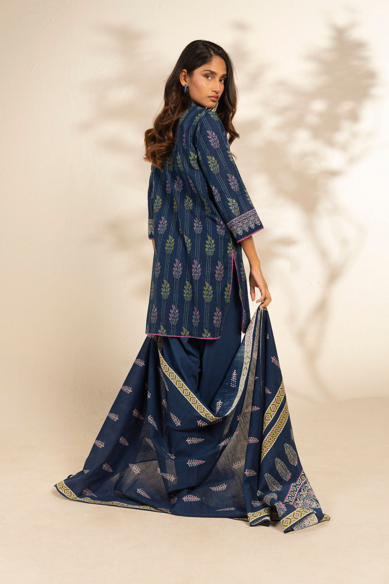 Al Karam | Winter 25 | FW-103.1-25-1-Blue -  Al Karam Ladies Clothes - Original Designer Dress - House of Maryam