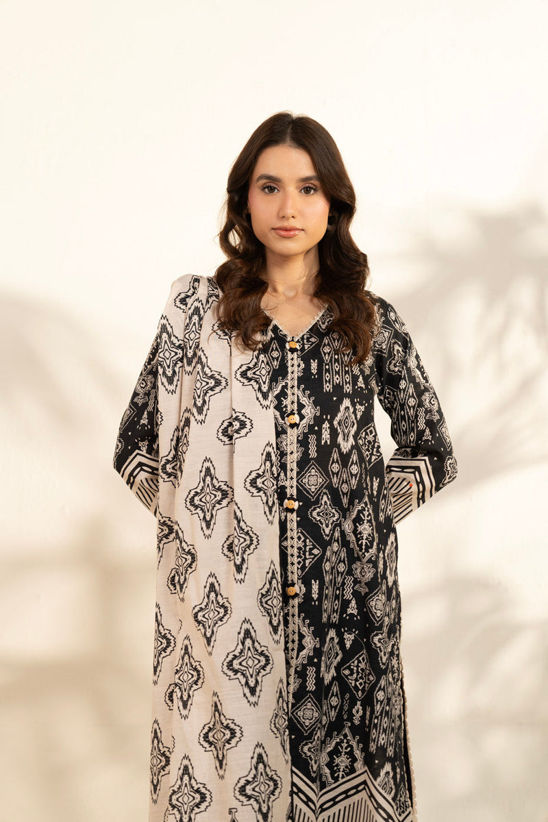 Al Karam | Winter 25 | FW-108-25-1-Black -  Al Karam Ladies Clothes - Original Designer Dress - House of Maryam