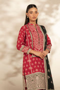 Al Karam | Winter 25 |  FW-110-25-1-Red -  Al Karam Ladies Clothes - Original Designer Dress - House of Maryam