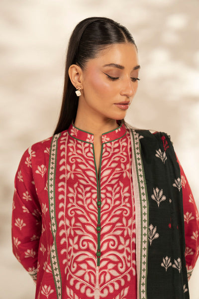 Al Karam | Winter 25 |  FW-110-25-1-Red -  Al Karam Ladies Clothes - Original Designer Dress - House of Maryam