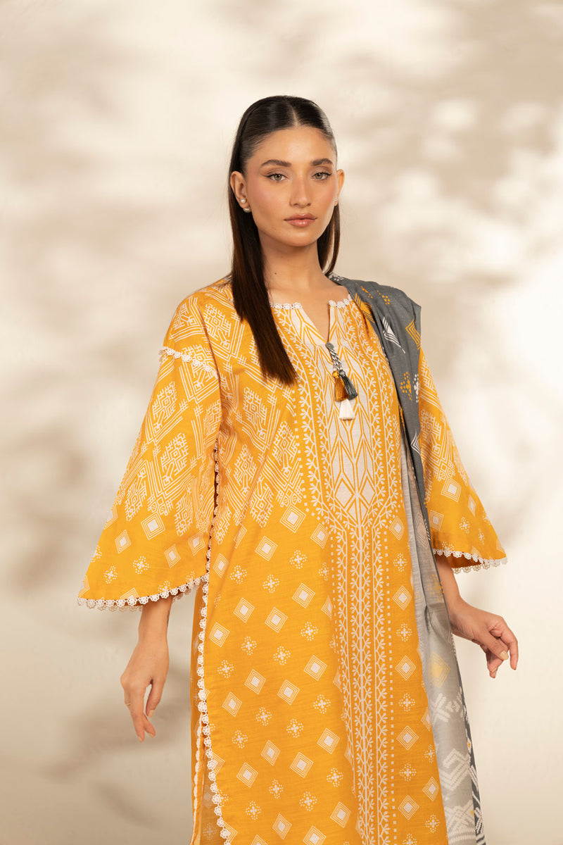 Al Karam | Winter 25 | FW-111-25-1-Yellow -  Al Karam Ladies Clothes - Original Designer Dress - House of Maryam