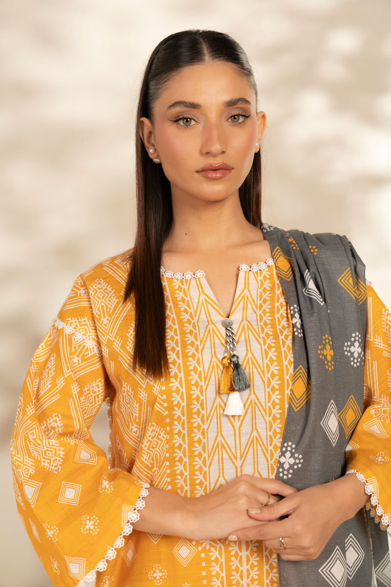 Al Karam | Winter 25 | FW-111-25-1-Yellow -  Al Karam Ladies Clothes - Original Designer Dress - House of Maryam