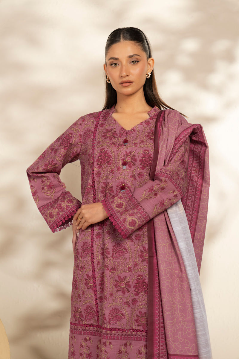 Al Karam | Winter 25 | FW-112.1-25-1-Pink -  Al Karam Ladies Clothes - Original Designer Dress - House of Maryam