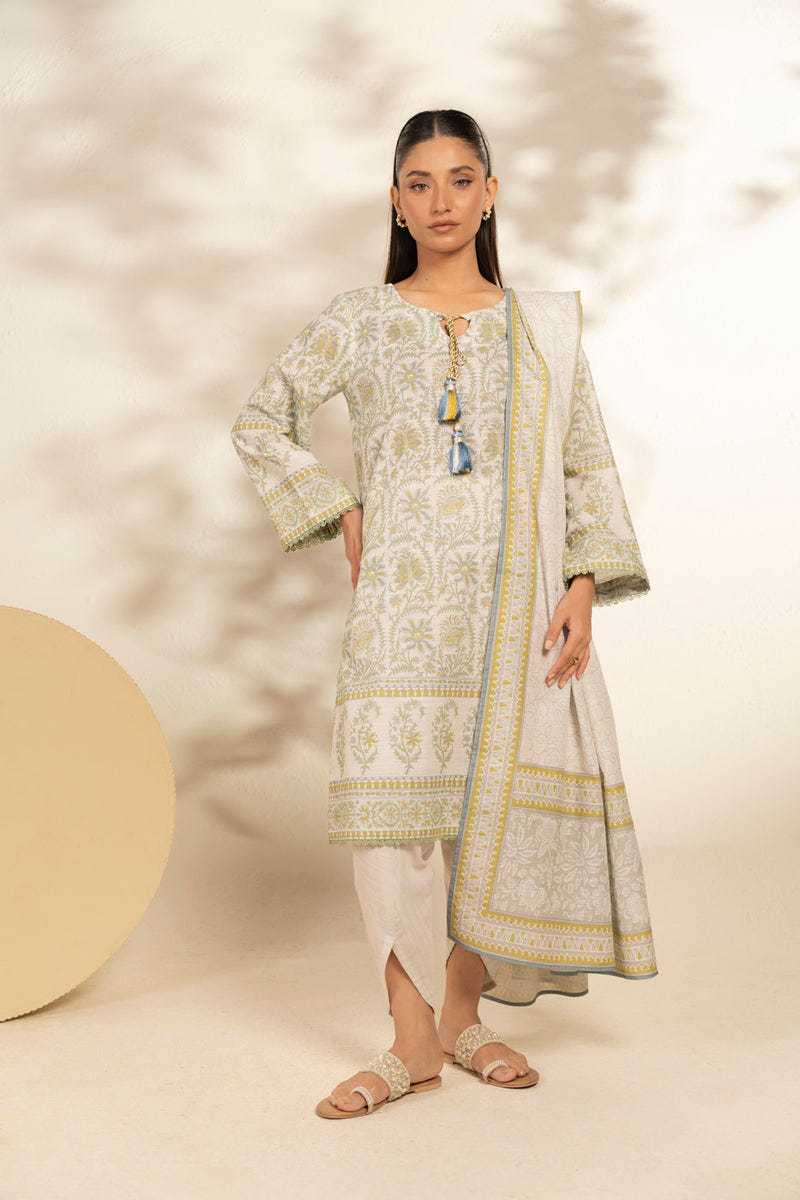 Al Karam | Winter 25 | FW-112.1-25-1-White -  Al Karam Ladies Clothes - Original Designer Dress - House of Maryam