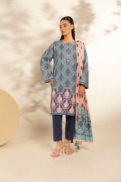 Al Karam | Winter 25 |  FW-113-25-1-Blue -  Al Karam Ladies Clothes - Original Designer Dress - House of Maryam