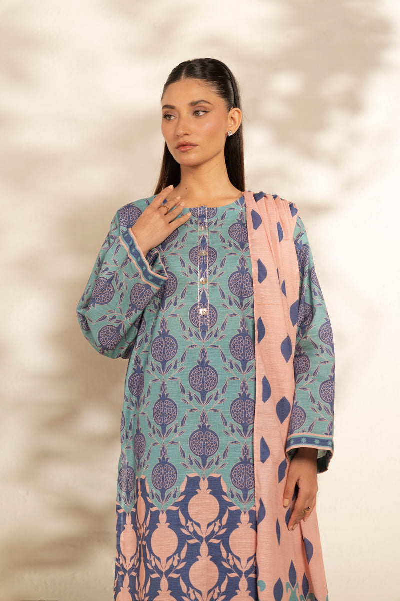 Al Karam | Winter 25 |  FW-113-25-1-Blue -  Al Karam Ladies Clothes - Original Designer Dress - House of Maryam