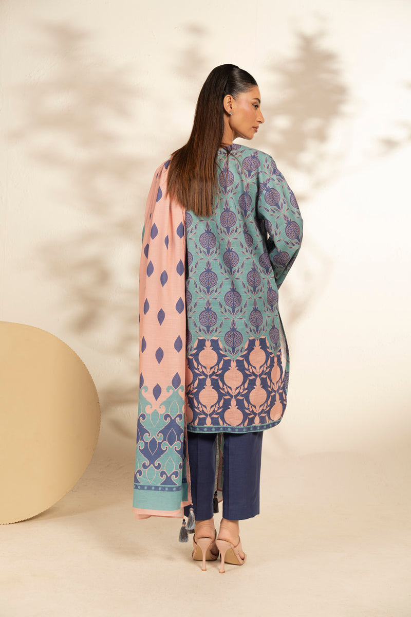 Al Karam | Winter 25 |  FW-113-25-1-Blue -  Al Karam Ladies Clothes - Original Designer Dress - House of Maryam